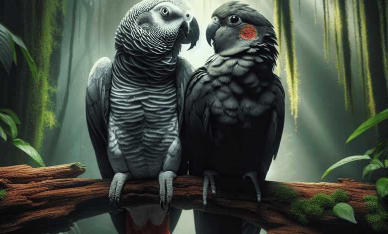 Unique Traits of African Grey Parrots vs Cockatiel Black Mutations