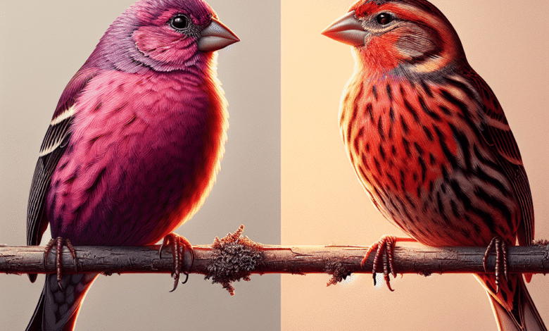 Spotting the Vibrant Purple Finch and House Finch