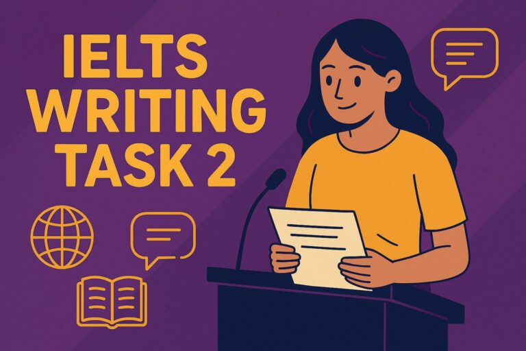 IELTS academic writing task 2 with preparation tips, examples, and strategies